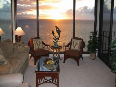 Living room with panoramic ocean view